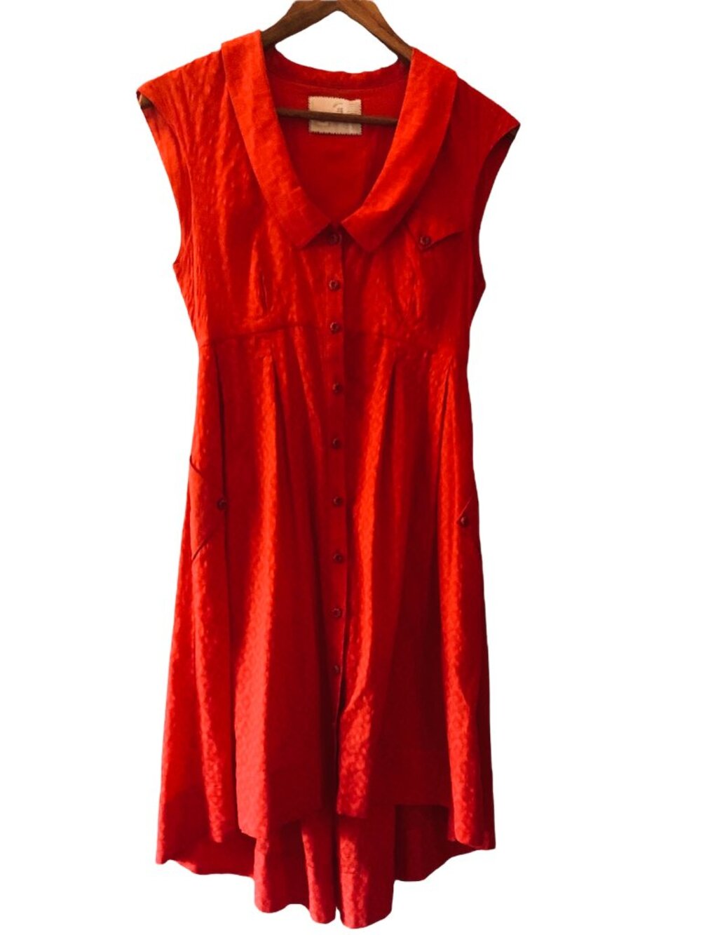 Anthropologie 9 HI 5 St CL Dress Hi-Low 100% Cotton